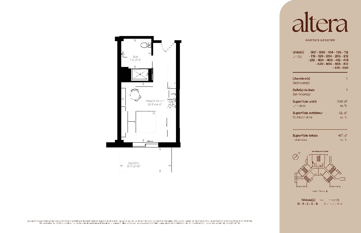 Furnished studio  - Private domain 14 million sqft